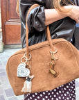 Hand-painted Frenchie Dog Breed Bag Charm + Keychain
