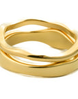 Waves Gold Ring Set