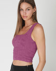 Stacie Double Lace Square Crop Tank