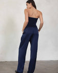 Julyana Stretch Satin Pants Set