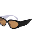Retro Chic Narrow Bold 90s Women Cat Eye Sunglasses