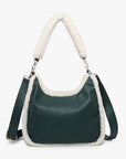 Reece Sherpa Trim Satchel/Shoulder Bag