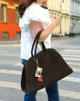 Hand-Painted NY Vintage Camera Bag Charm + Keychain | Eco-Friendly