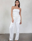 Julyana Stretch Satin Pants Set