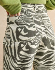 Zaza Zebra Wide Leg Jean