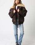 Aspen Pu Bomber Jacket
