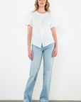 Polly Puff Sleeve Twist Front Top