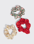 Holiday Scrunchies 3pc Set - Multi-color