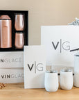 Wine Gift Sets with Glass Lined Wine Glasses