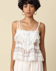 Bianca Lace Ruffle Camisole Top