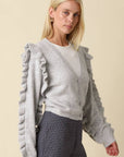 Maeve Ruffle Sleeve Knit Cardigan