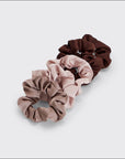 Satin Sleep Scrunchies 5pc- Cameo