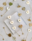 Gold Heart Duster Drop Earrings