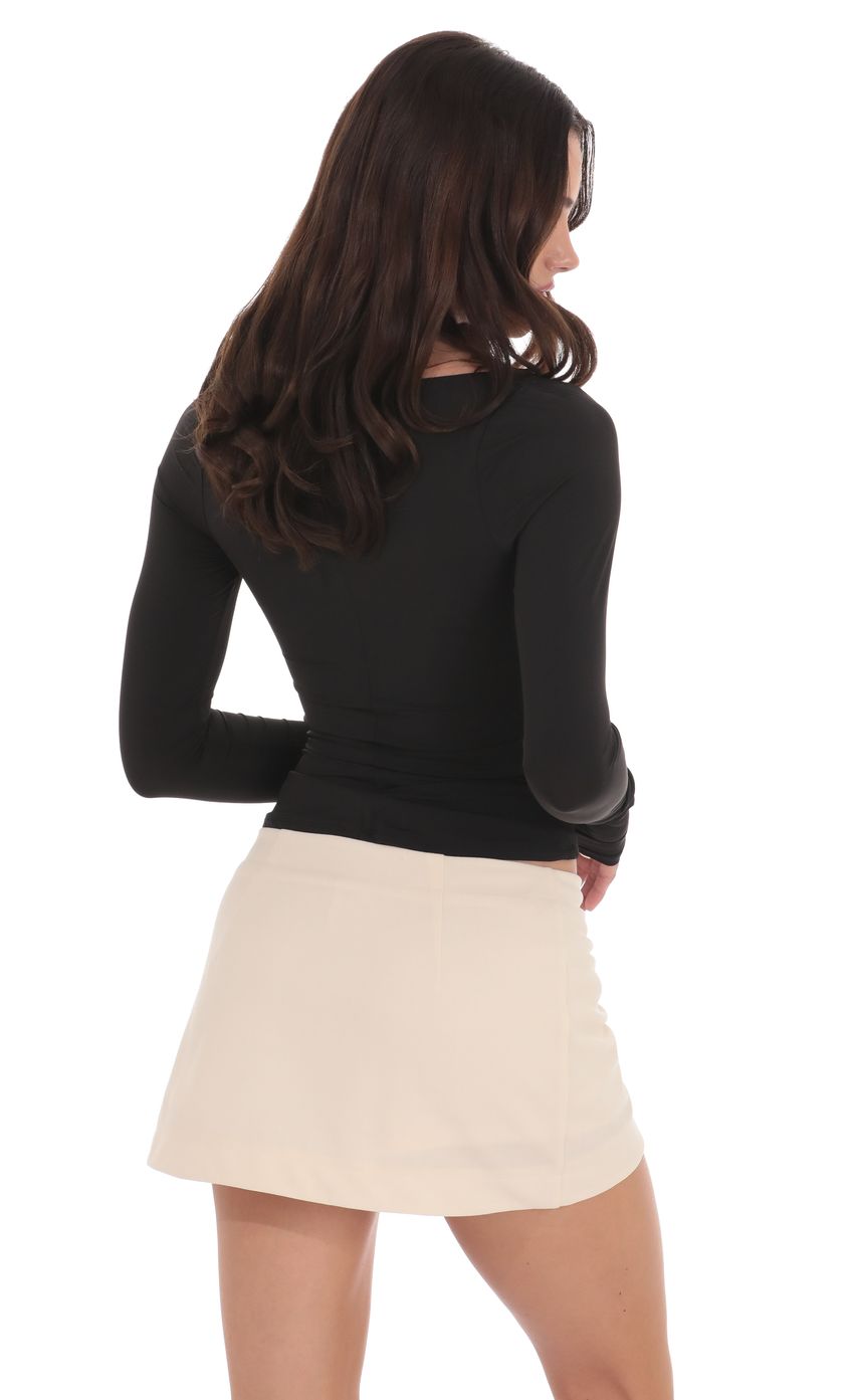 Lucy in the Sky Side Slit Mini Skort in Cream – SANITY