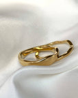 Waves Gold Ring Set