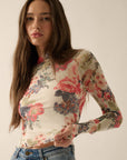 Presley Floral Mesh Top