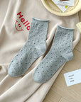 Polka Dot Rolled Socks