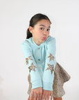 Velvet Animal Print Stars Bomber Jacket -TWEEN GIRL