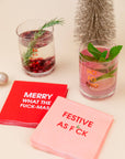 Festive As F*ck - Holiday Cocktail Napkins