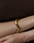 Editorial Chunky Organic Cuff- Reef- 14K Gold PVD- Recycled