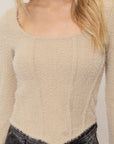 Kara Fuzzy Knit Top