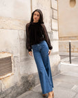 Daria Velvet Lace Blouse