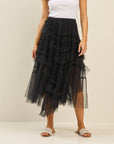 Solei Tiered Ruffle Tulle Skirt