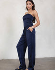 Julyana Stretch Satin Pants Set