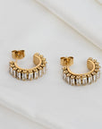 Gold CZ Hoops