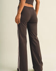Side Stripe Low Waist Straight Leg Pants