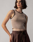 Lara Scalloped Ribbed Knit Top