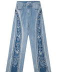 Floral Embroidery Flare Jean
