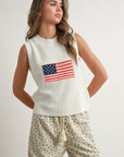 Finias Flag Print Sweater
