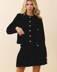 Georgie Pearl Button Front Jacket