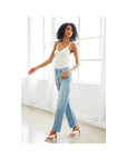 Statler Plaid Patch Jean