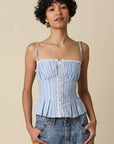 Lunaria Pinstripe Corset Top