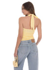 Dotted Halter Top in Yellow