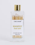 Manifest That Shit - Glass Bottle Safety Matches - White