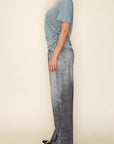 Ainsley Denim Terry Pants- Black