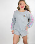 Butterfly embroidery sweatshirt