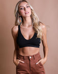 Lace Racerback Bralette - With Removable Bra Pad