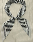 Striped Satin Silky Skinny Scarf
