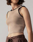 Lara Scalloped Ribbed Knit Top