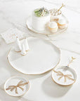 Gold Holiday Dip Bowls Book Box - Set of 2