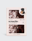 Satin Sleep Scrunchies 5pc- Cameo