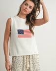 Finias Flag Print Sweater