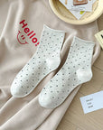 Polka Dot Rolled Socks