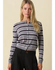 Ella Multi Stripe Button Cardigan