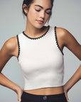 Lara Scalloped Ribbed Knit Top