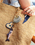 Hand-painted Coastal Lucky Eye Bag Charm + Keychain | Eco-Friendly
